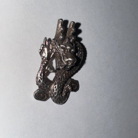 Antiqued Asian Dragon Pendant - Picture 7 of 16